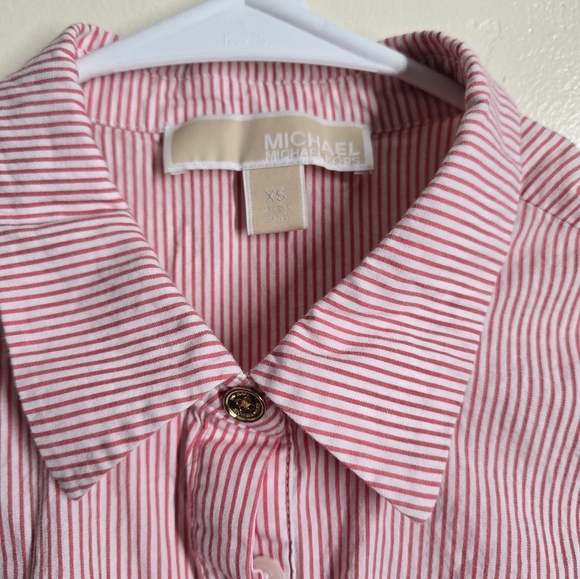 Michael Kors Pink Tank Top with Gathered Waist - Picture 2 of 3